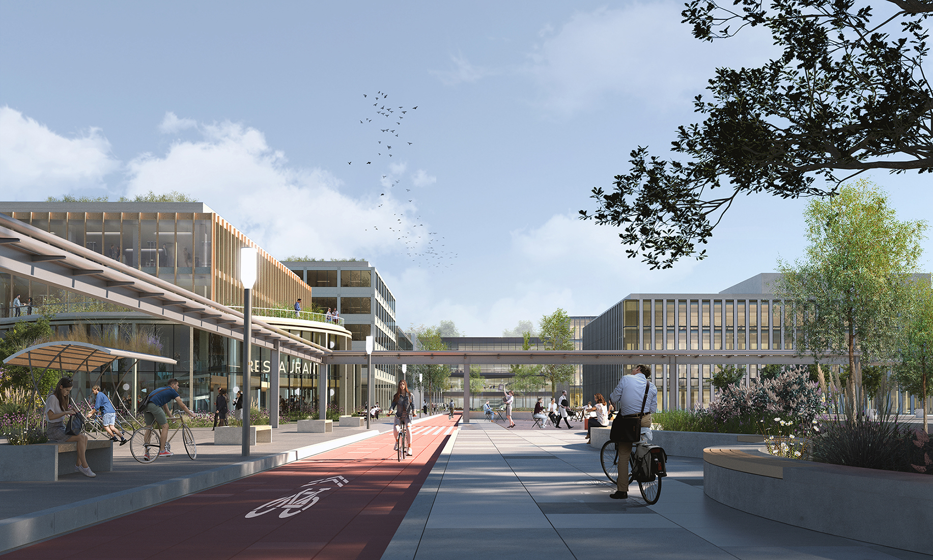 artist impression van de biotech campus delft