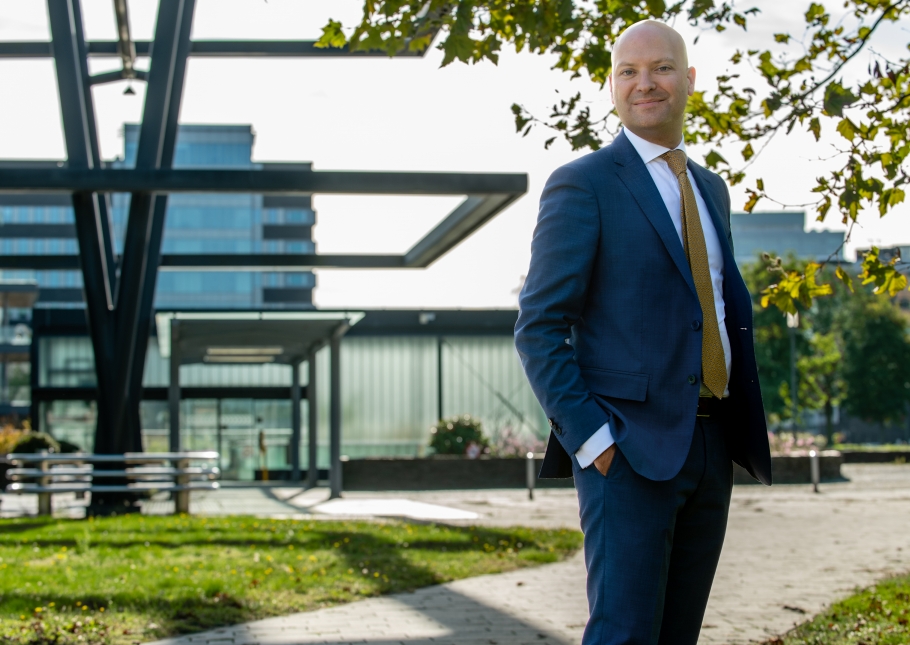 Armand vd Laar bij werklocatie Plaspoelpolder, gemeente Rijswijk