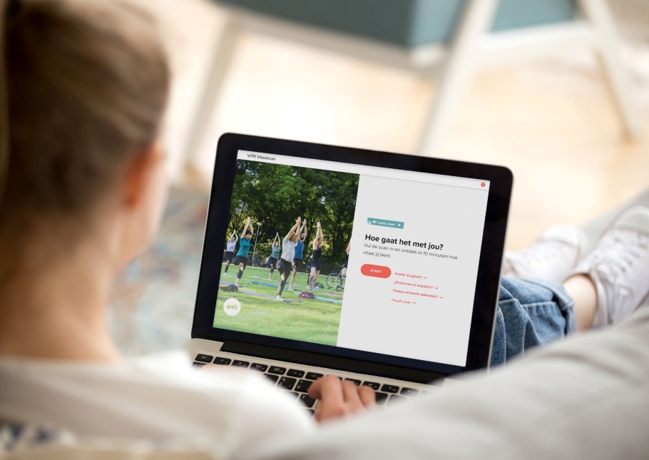 Gezondheidscheck weergave op laptop