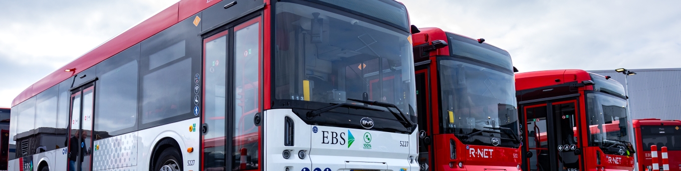 Bussen in de remise