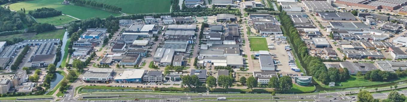 Luchtfoto van bedrijventerrein Nissewaard