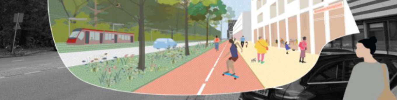 illustratie toekomst Vlietlijn door PosadMaxwan